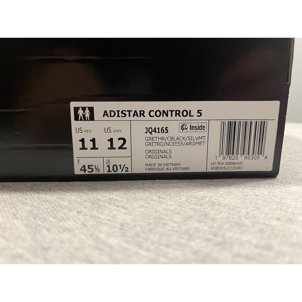 Adidas Adistar Control 5 Grey Silver Metallic Running Sneakers Men's 11 - JQ4165 - Picture 11 of 12